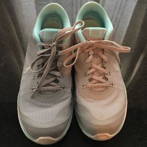 Nike Women's Flex Trainer 6 Gray/turquoise. Sz 8.5
